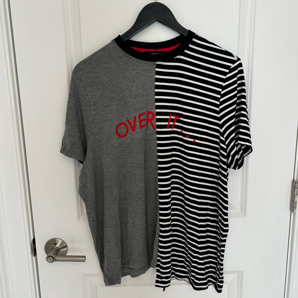 Soncy Split Seam Striped Over It T-Shirt